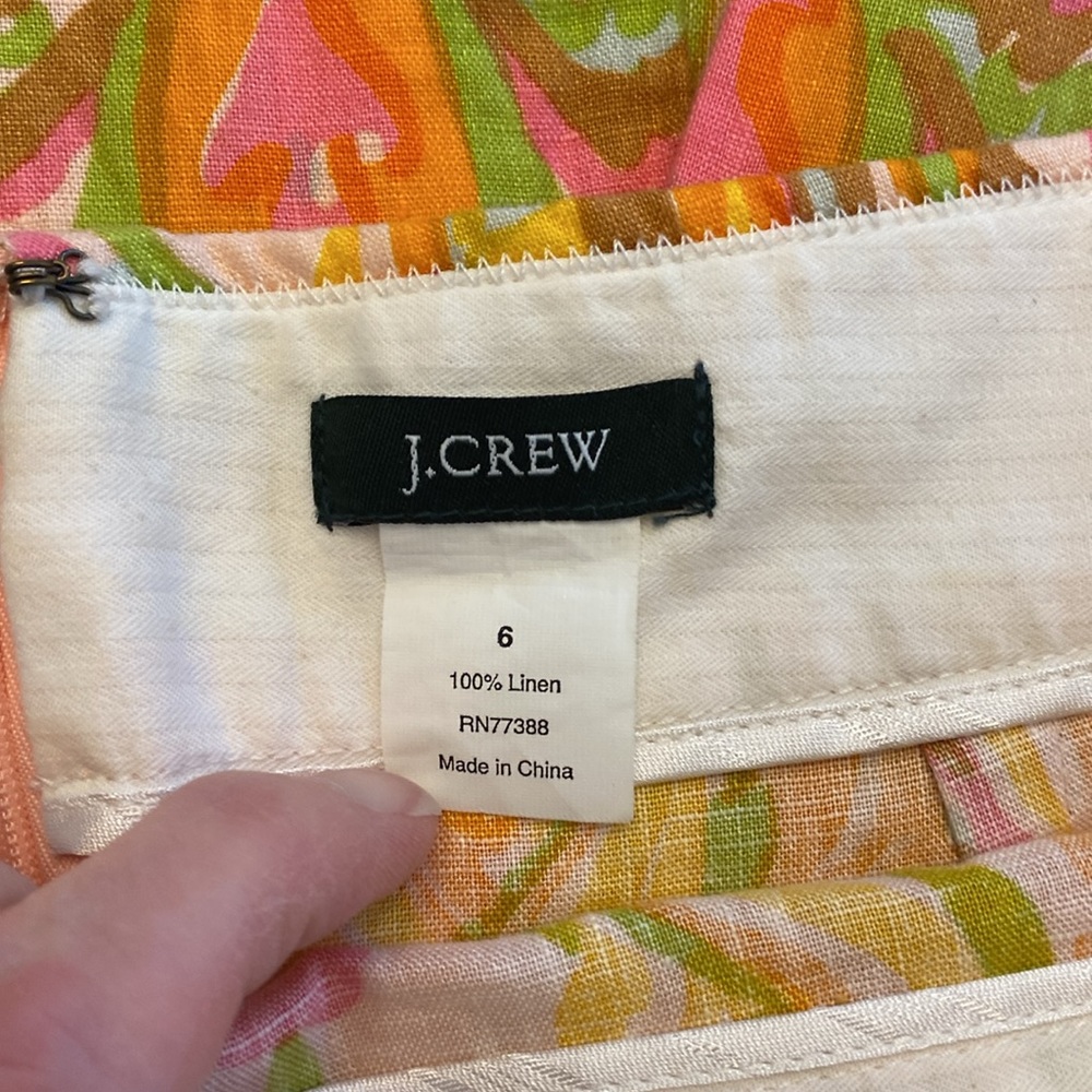 J.Crew Linen Skirt size 6 - Picture 4 of 9
